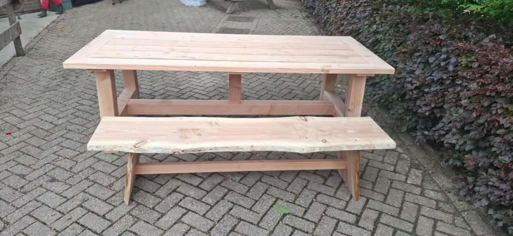 Bankje schaaldelen - op maat gemaakt!, Tuin en Terras, Tuinbanken, Ophalen, Nieuw, Hout