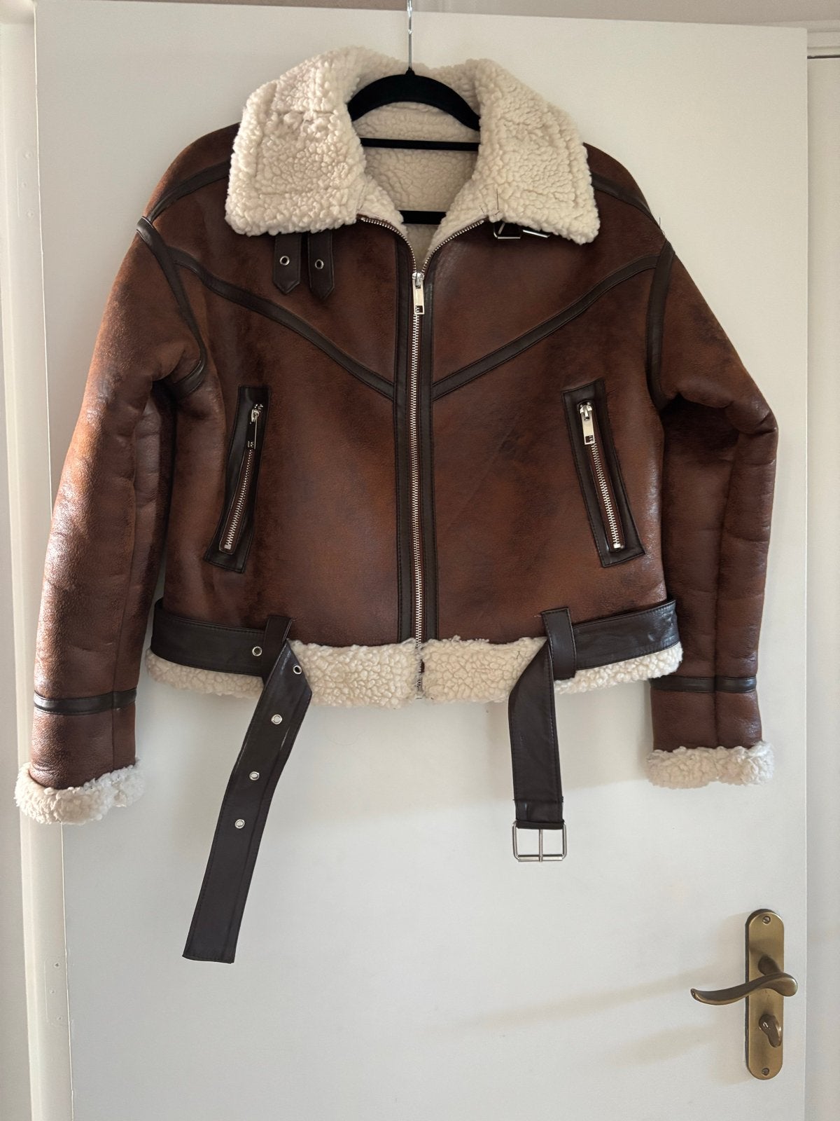 Lammy jas bruin maat S, Kleding | Dames, Jassen | Winter, Ophalen of Verzenden, Zo goed als nieuw, Maat 36 (S), Bruin