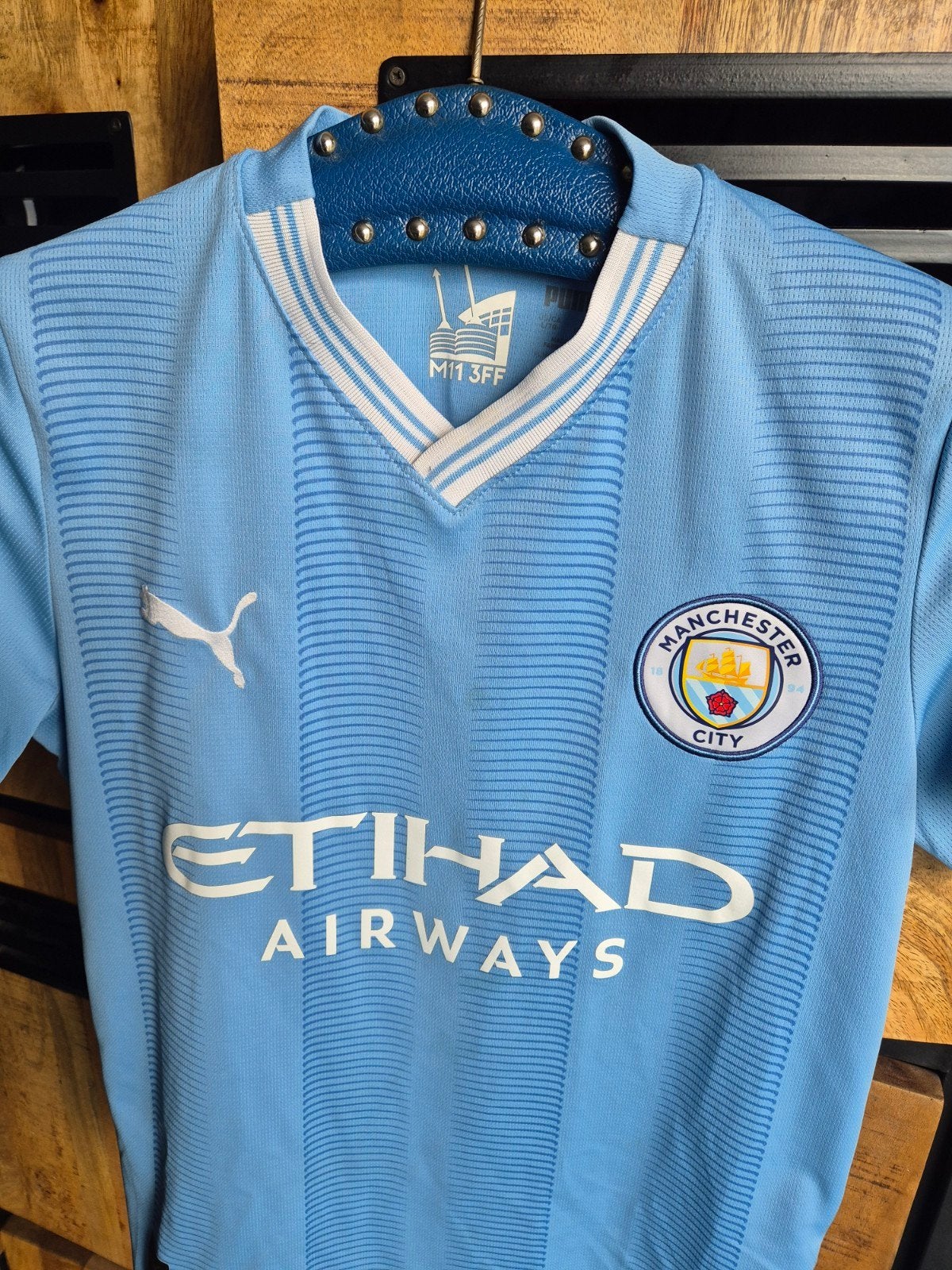 Manchester City Thuisshirt De Bruyne #17 2023 Maat 164, Ophalen of Verzenden, Zo goed als nieuw