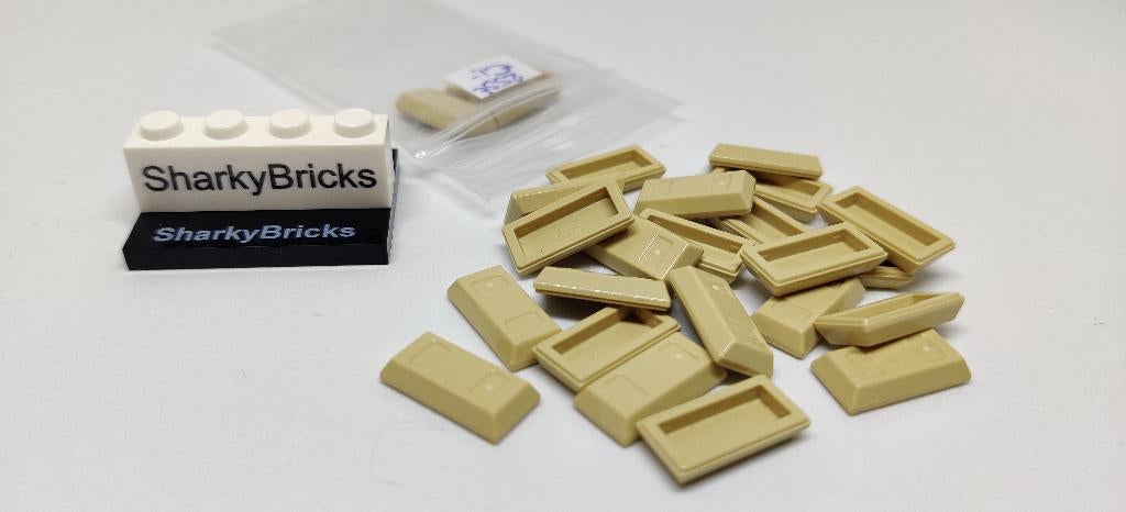 Lego Ingot 1x2 Tan per 25 stuks (Nieuw), Lego Systems A/S, Overige thema's, Lego, Aastvej 1 7190 Billund Denemarken