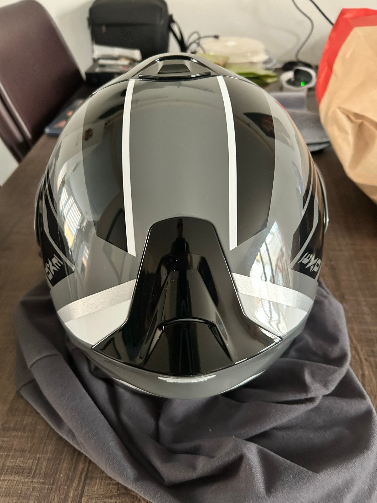 Scorpion EXO-930 EVO Systeemhelm - Maat L met opberghoes, Motoren, Systeemhelm, Heren, L, Tweedehands