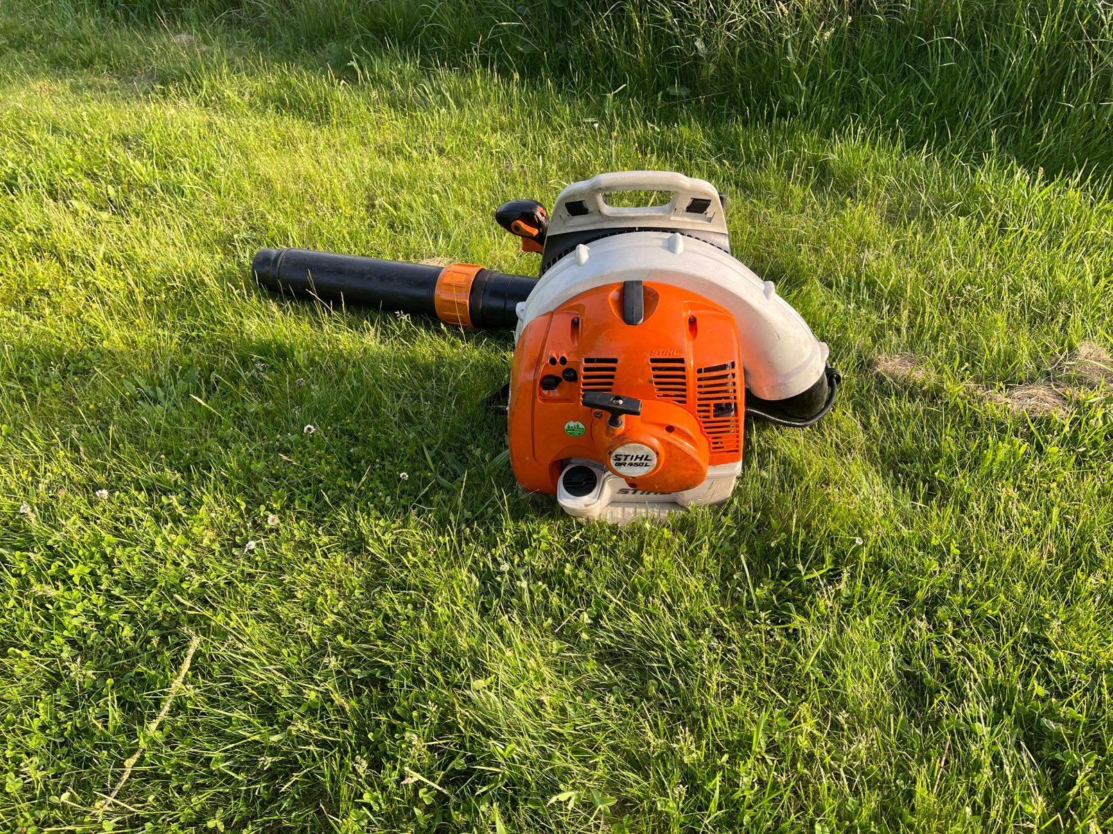 Stihl BR 450 C bladblazer, Ophalen, Benzine, Gebruikt, Ruggedragen