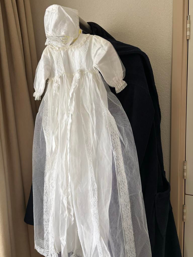 Prachtige Witte Doopjurk met Kant en Mutsje, Ophalen of Verzenden, Gebruikt, Jongetje of Meisje