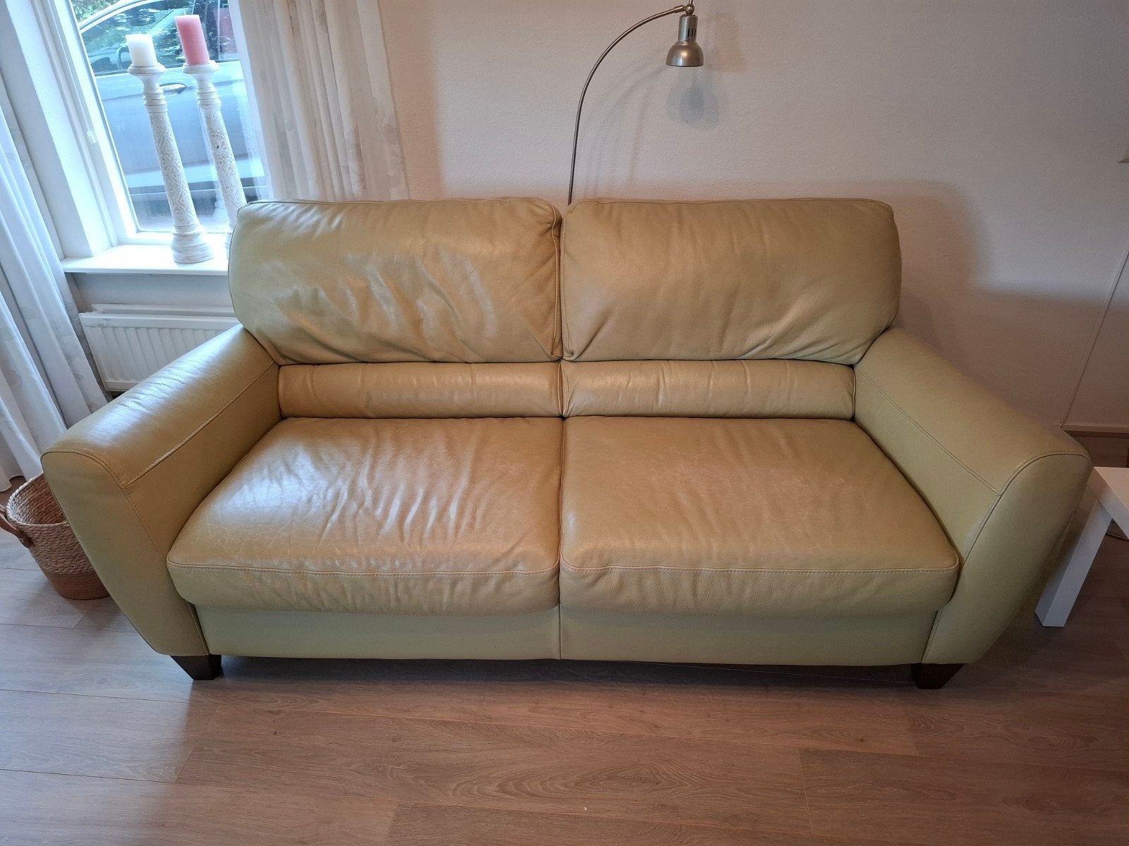 GRATIS, gebruikte, leren Natuzzi bank, Ophalen, Gebruikt, 150 tot 200 cm, Driepersoons