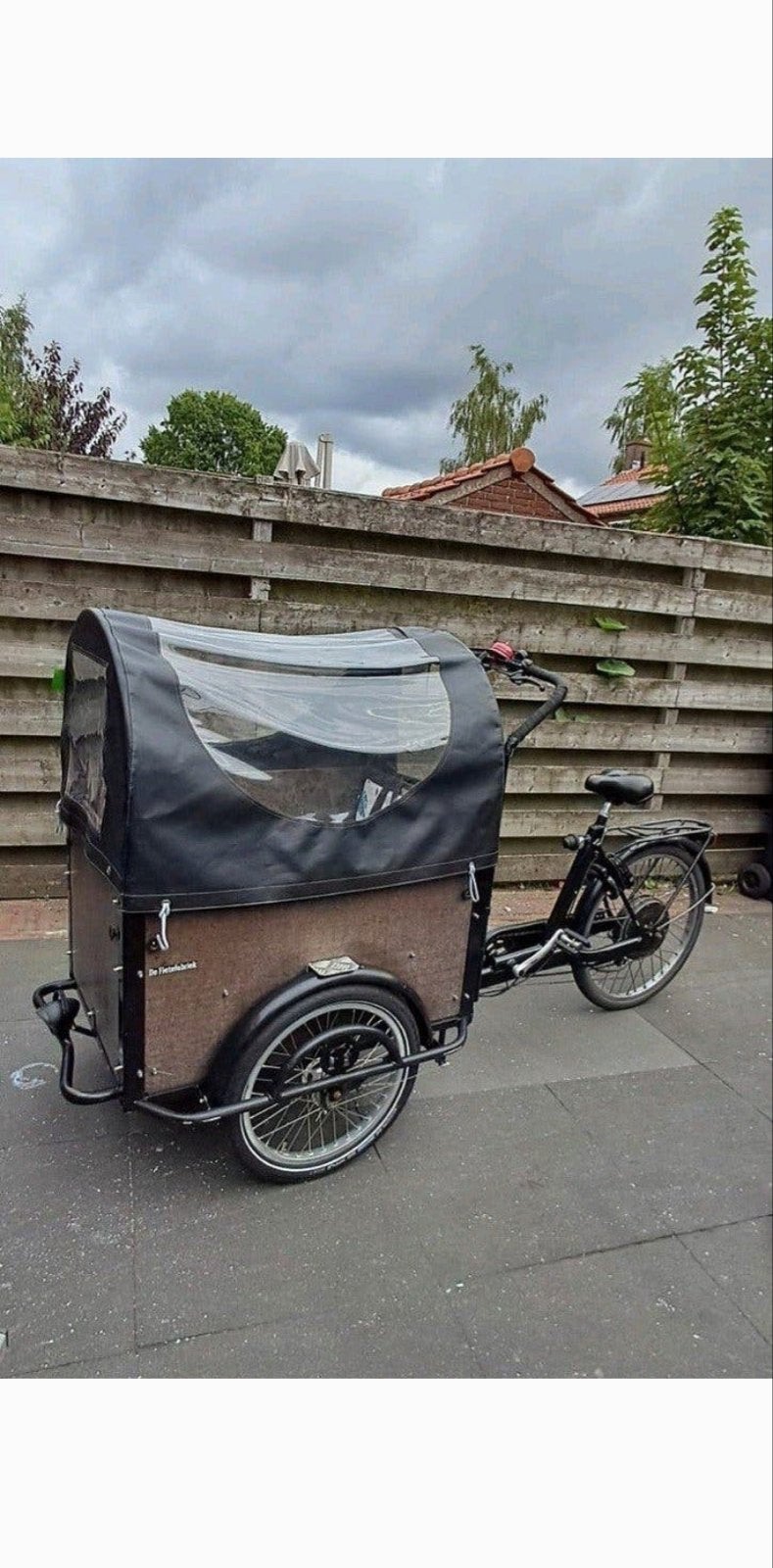Elektrische bakfiets van Fietsfabriek, Fietsen en Brommers, Fietsen | Bakfietsen, Ophalen, Gebruikt, Elektrisch, 2 kinderen