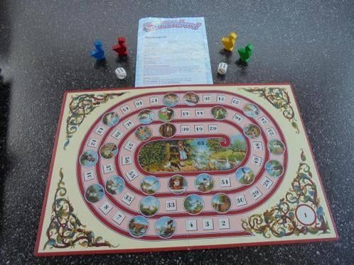Ganzenbordspel met 4 ganzen, Hobby en Vrije tijd, Gezelschapsspellen | Bordspellen, Ophalen of Verzenden, Zo goed als nieuw