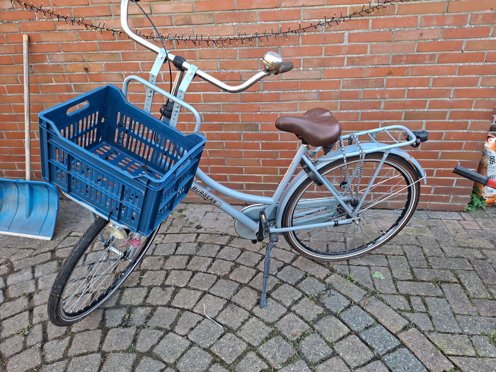 Burgers damesfiets met 3 versnellingen en krat, Gebruikt, Velgrem, Versnellingen, 50 tot 53 cm