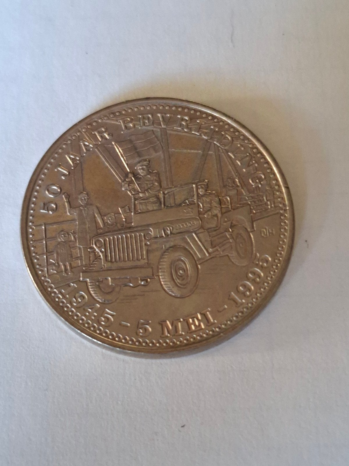 5 Gulden Waddinxveen Bevrijdingsmunt 1945-1995, Ophalen of Verzenden, Koningin Beatrix, 5 gulden, Losse munt