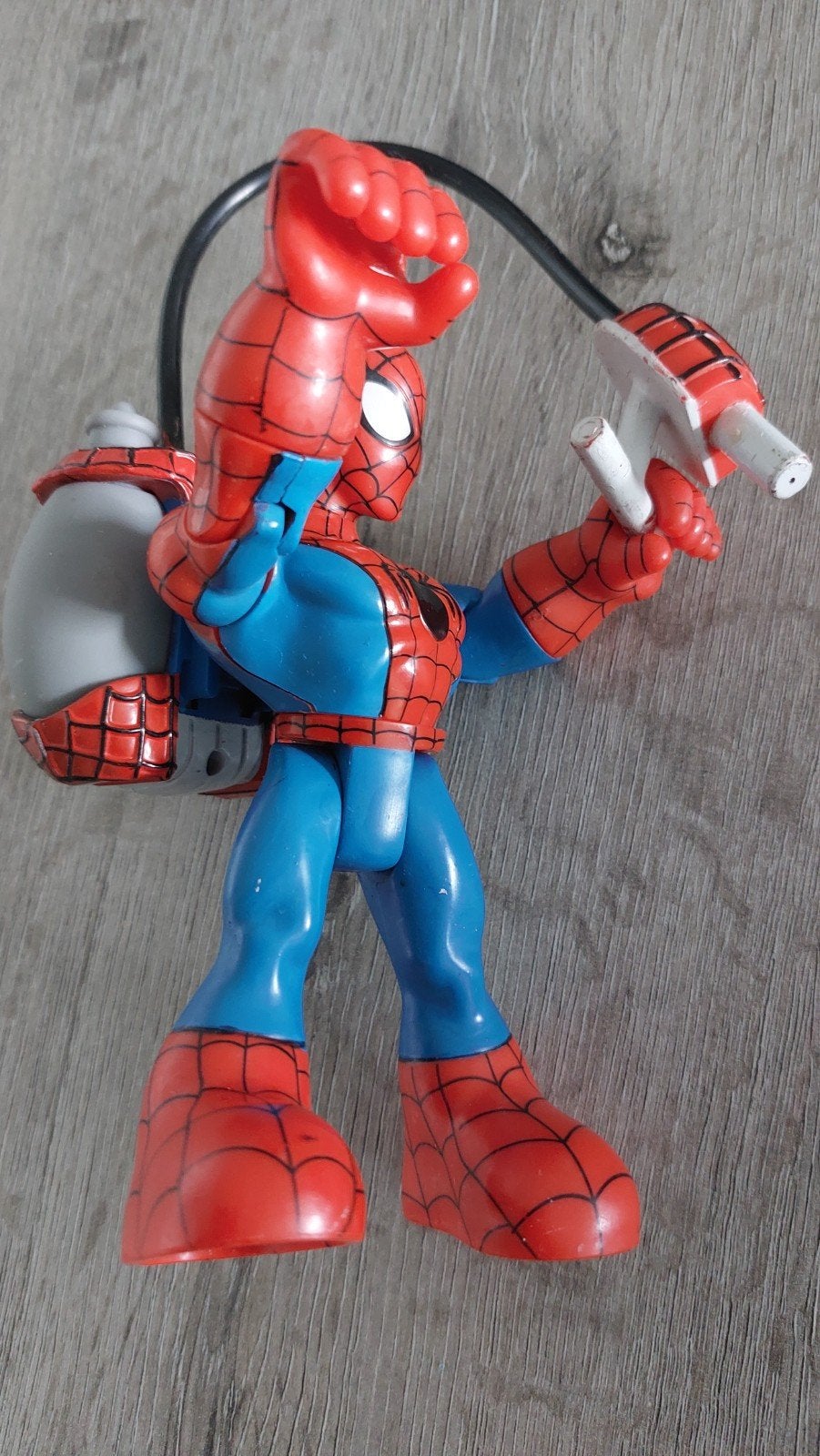 Spiderman actiefiguur met waterkanon, Ophalen, Gebruikt