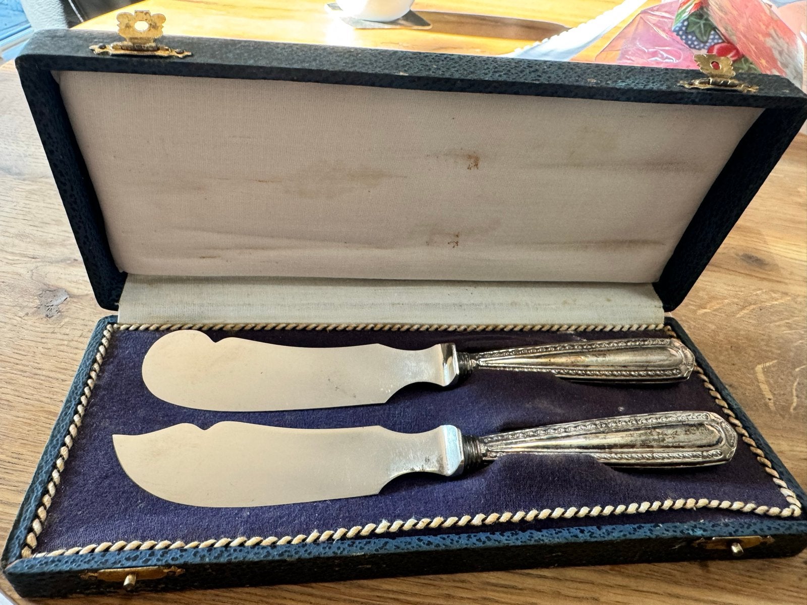 Antieke Zilver bestek botermes kaasmes vismes, Antiek en Kunst, Ophalen of Verzenden