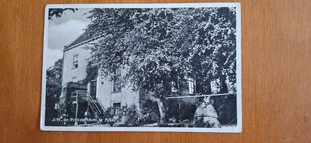 Oude ansichtkaart J.H. de Pinksterblom te Arkel, Verzamelen, Ophalen of Verzenden, 1920 tot 1940, Gelopen, Zuid-Holland