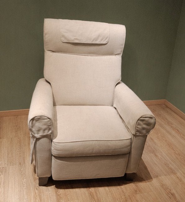 2x Ikea relaxfauteuil model: Muren Kleur: Beige, Huis en Inrichting, Fauteuils, Ophalen of Verzenden, Gebruikt, 75 tot 100 cm