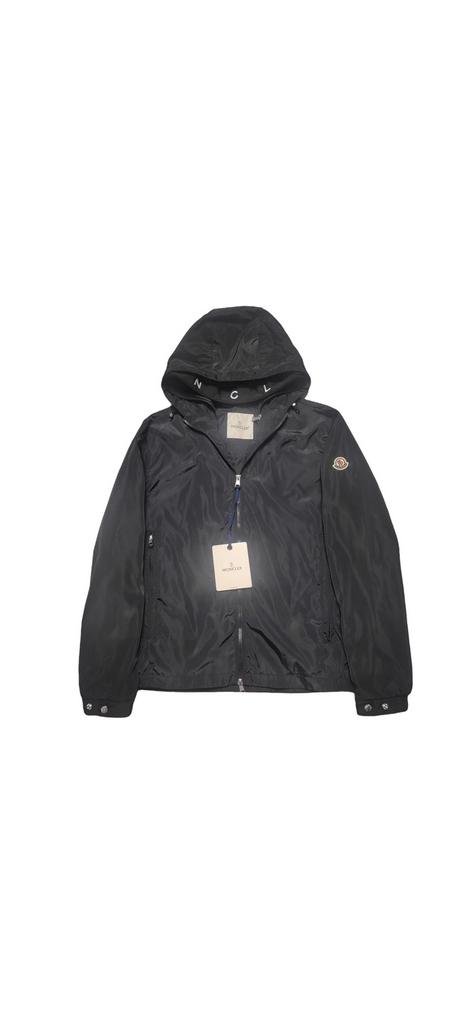 Moncler “Traversier” Jas met dubbele capuchon Maat M Zwart, Ophalen of Verzenden