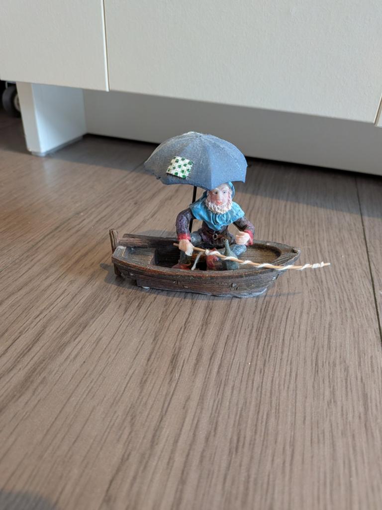 Kabouter in boot, Verzamelen, Ophalen, Zo goed als nieuw