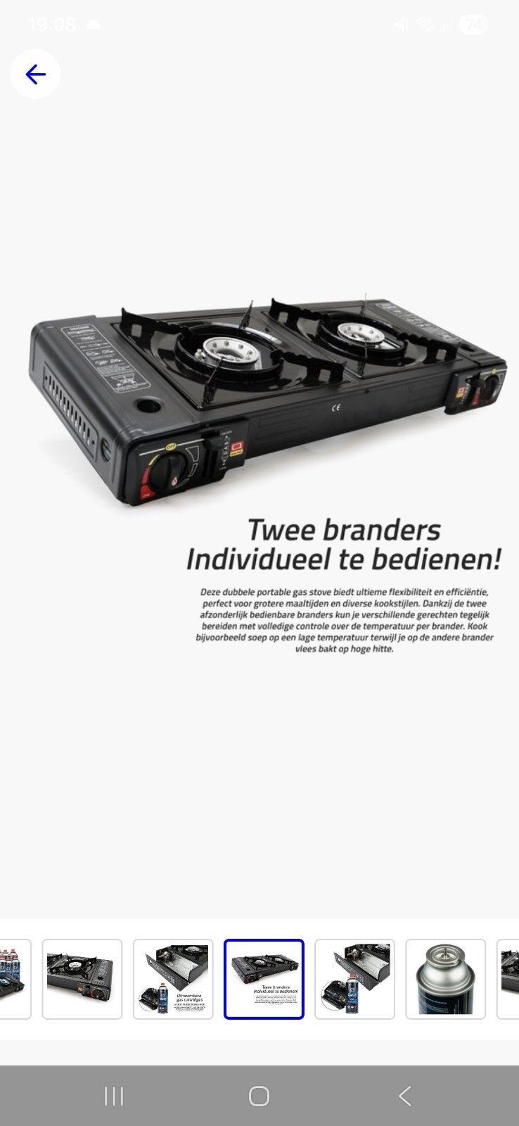 Eurocatch Draagbaar Gasfornuis met Twee Branders, Ophalen of Verzenden, Nieuw