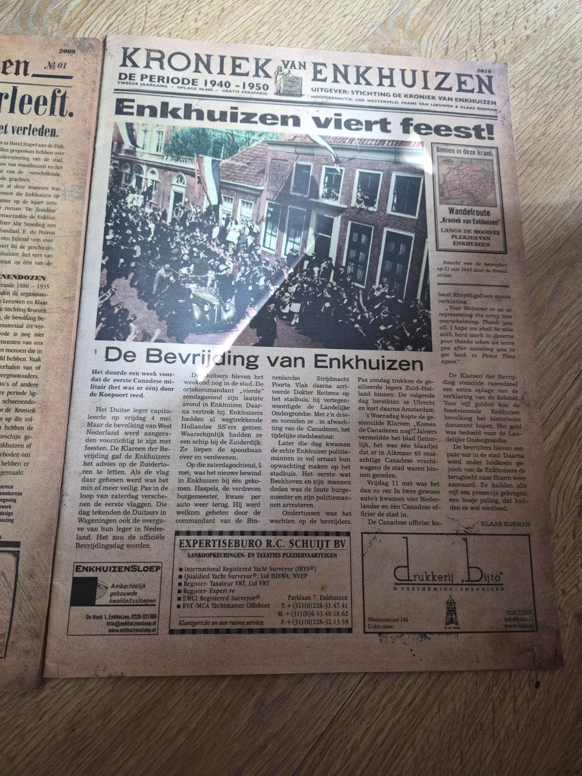 Kroniek van Enkhuizen krant, Verzenden, 1920 tot 1940, Krant