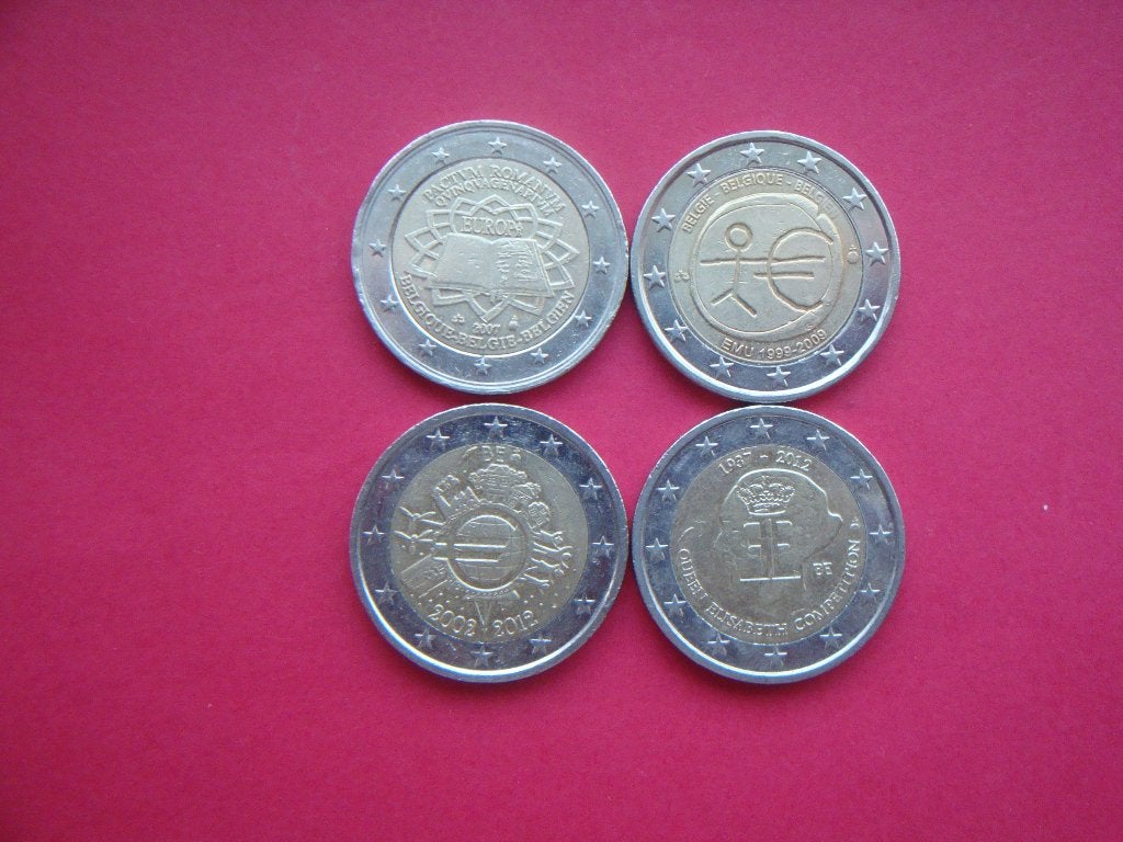 Kavel België setje speciale 2 Euromunten 2007 / 2012., Verzenden, Overig, Setje