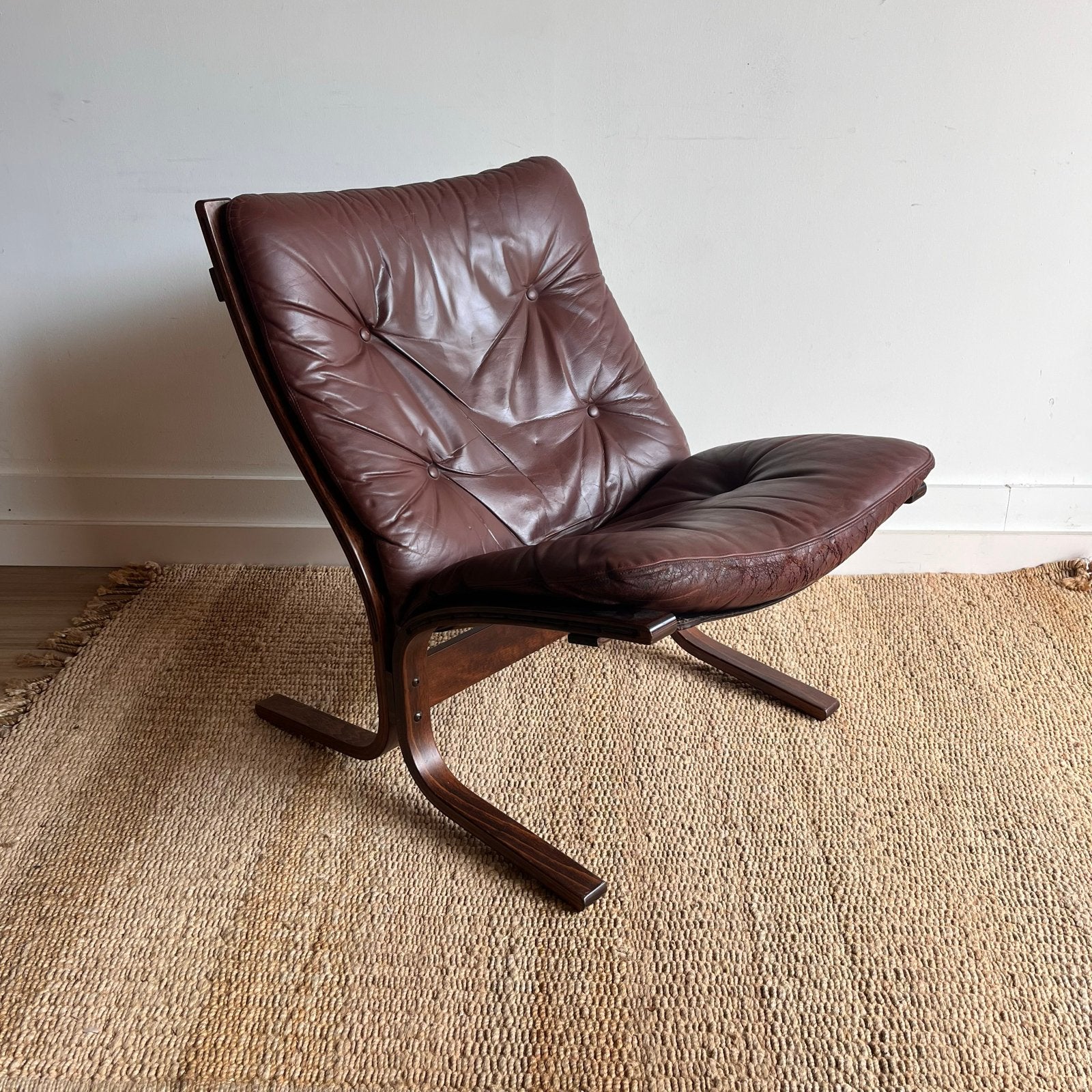 Vintage Ingmar Relling Siësta fauteuil - Bruin leer, Ophalen