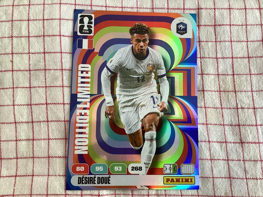 Désiré Doué panini XXL limited edition World Cup 2026, Hobby en Vrije tijd, Stickers en Plaatjes, Ophalen of Verzenden, Nieuw
