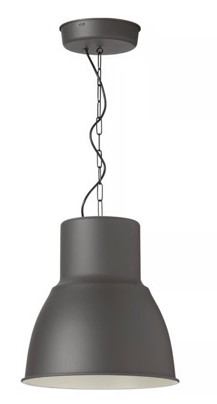 Te koop: complete IKEA HEKTAR set lampen donkergrijs, Zo goed als nieuw, Metaal, Industrieel, E27 (groot)