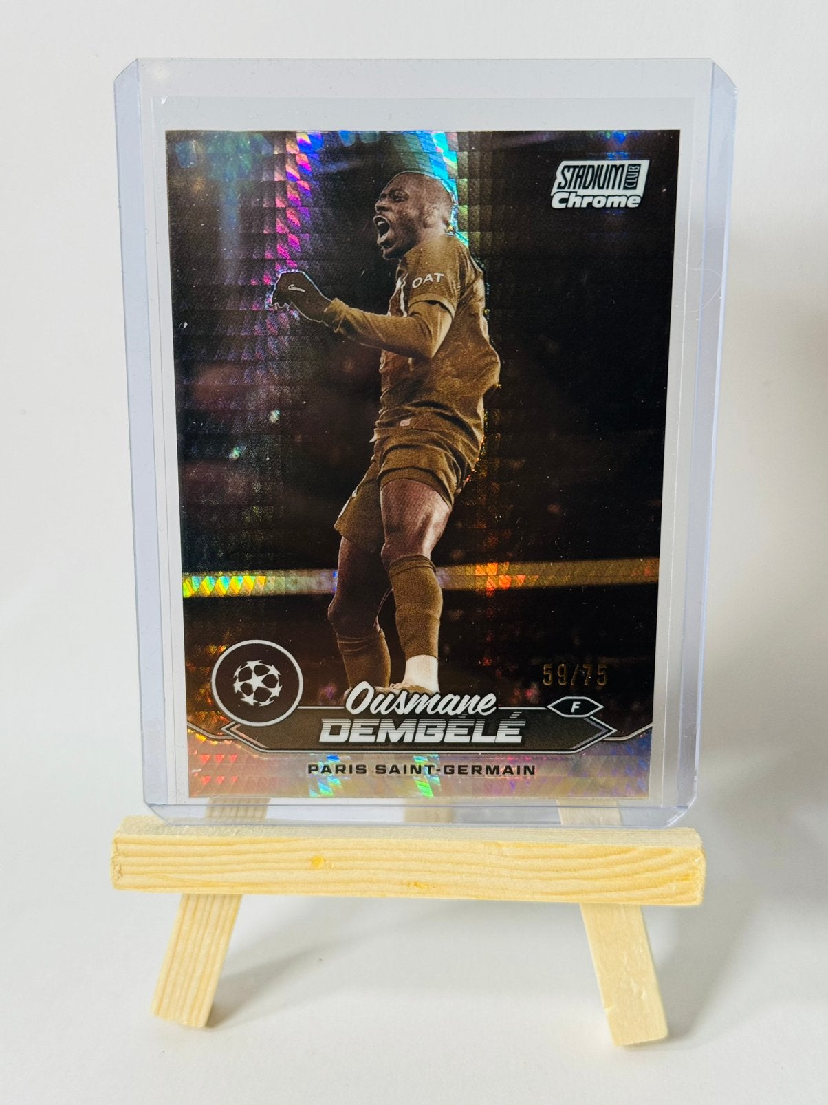Topps Stadium Club Chrome Ousmane Dembelé #100 Sepia /75 PSG, Ophalen of Verzenden, Zo goed als nieuw