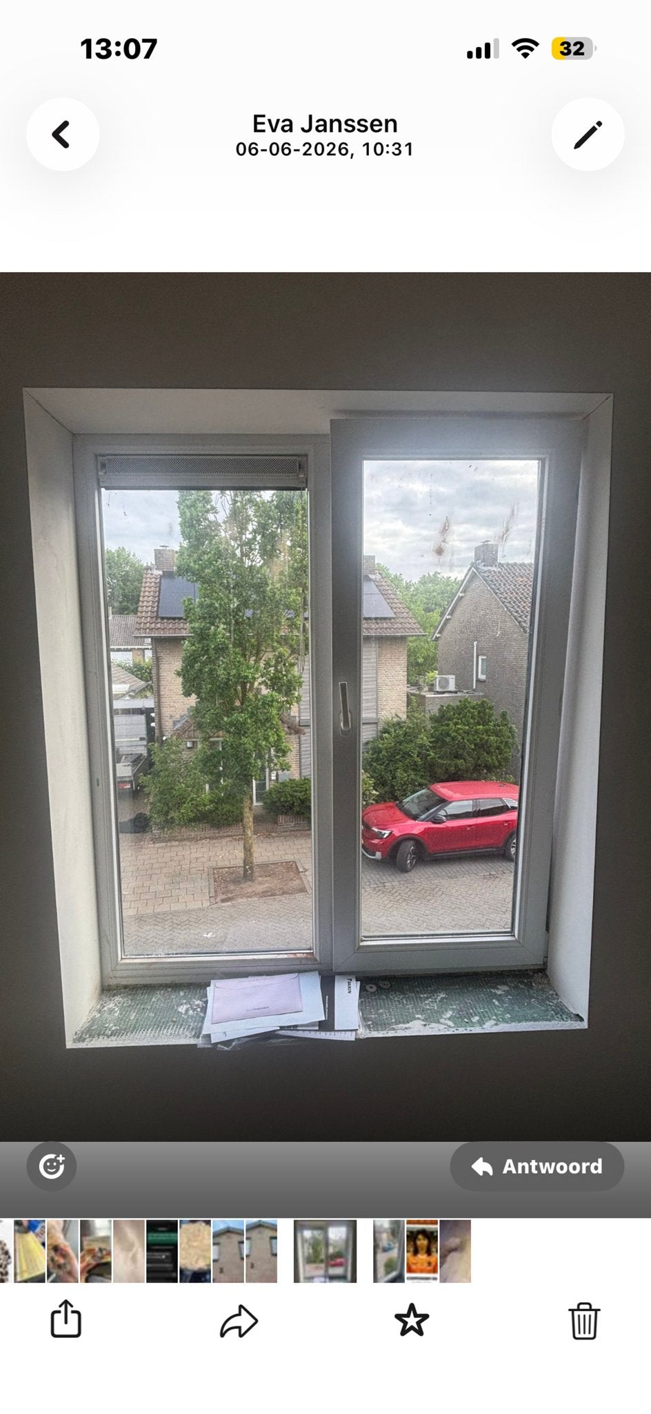 3x kunstof kozijn met glas, Ophalen, Gevelraam of Ruit, Gebruikt, 120 tot 160 cm