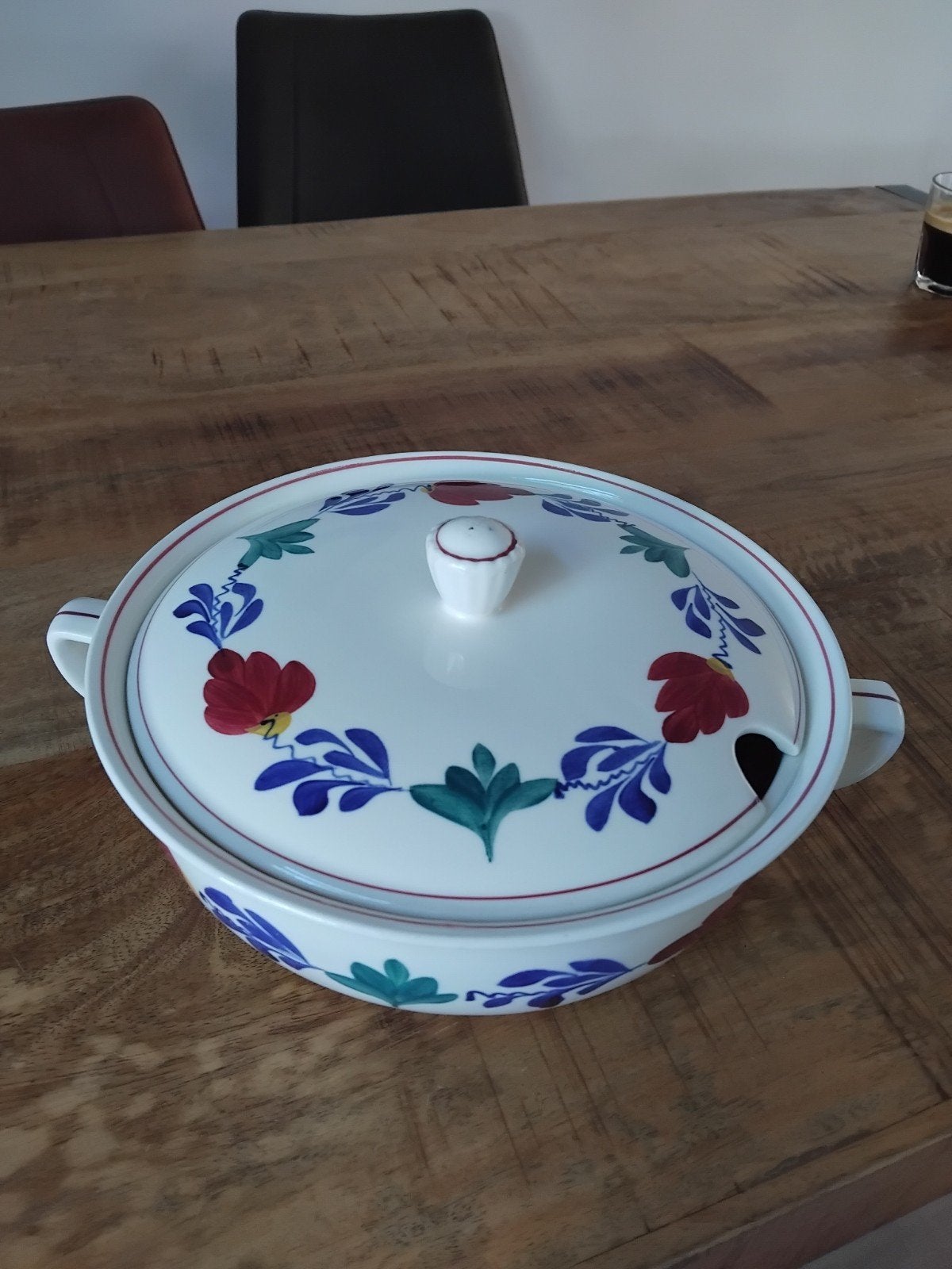 Vintage Boerenbont Soepterrine Holland Handgeschilderd, Ophalen of Verzenden