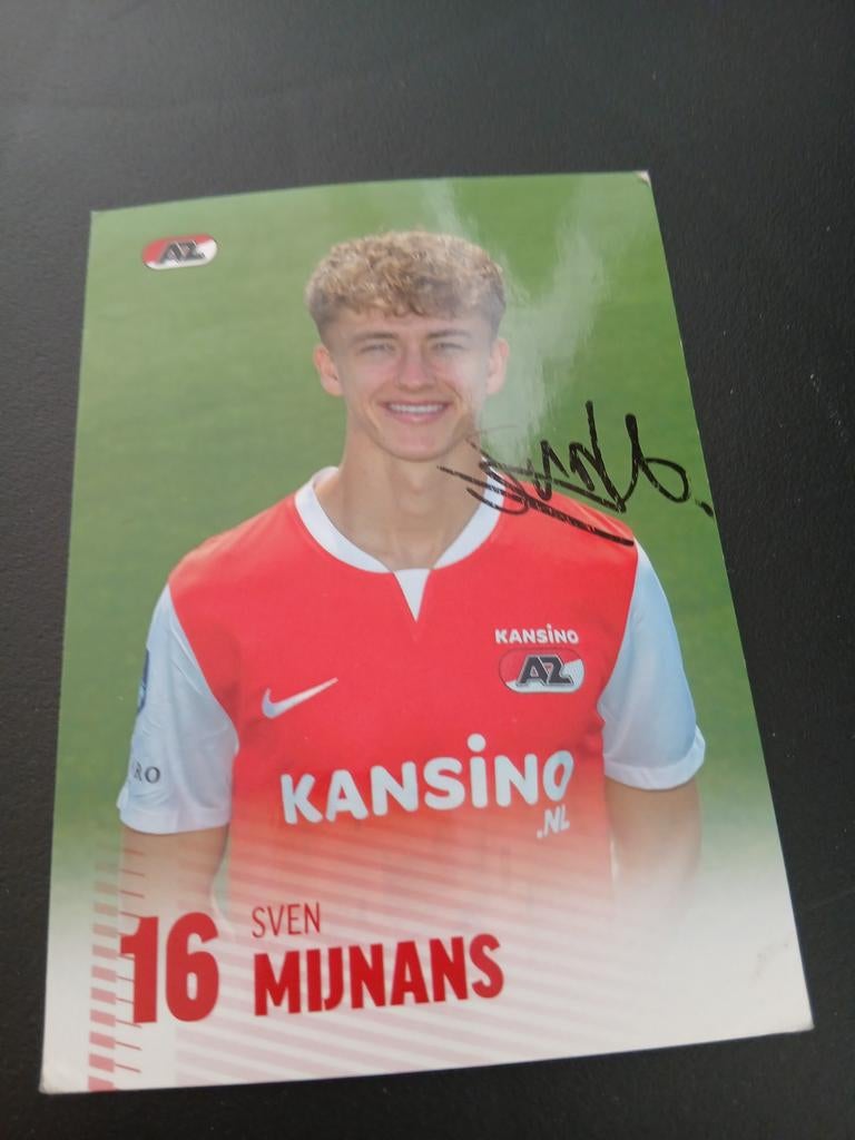 Gesigneerde Spelerskaart Sven Mijnans AZ, Ophalen