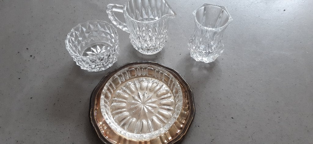 Vintage Roomstel kristal, Antiek en Kunst, Antiek | Glas en Kristal, Ophalen of Verzenden
