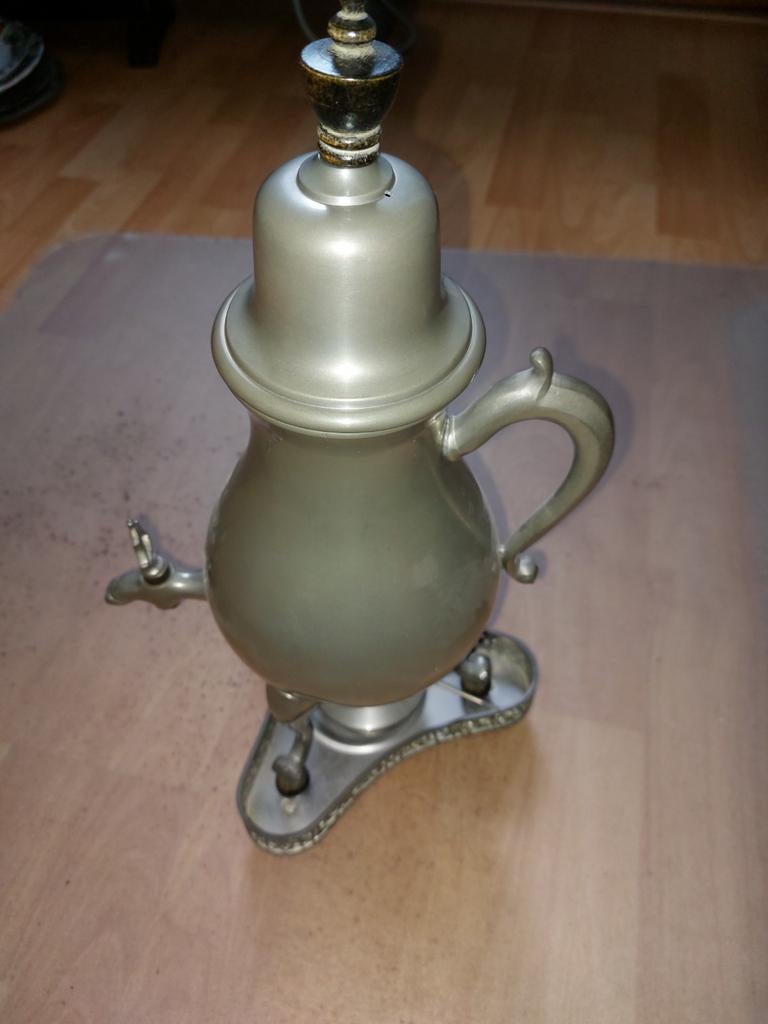 Oude tinnen kan met kraantje en brander, Antiek en Kunst, Antiek | Tin, Ophalen