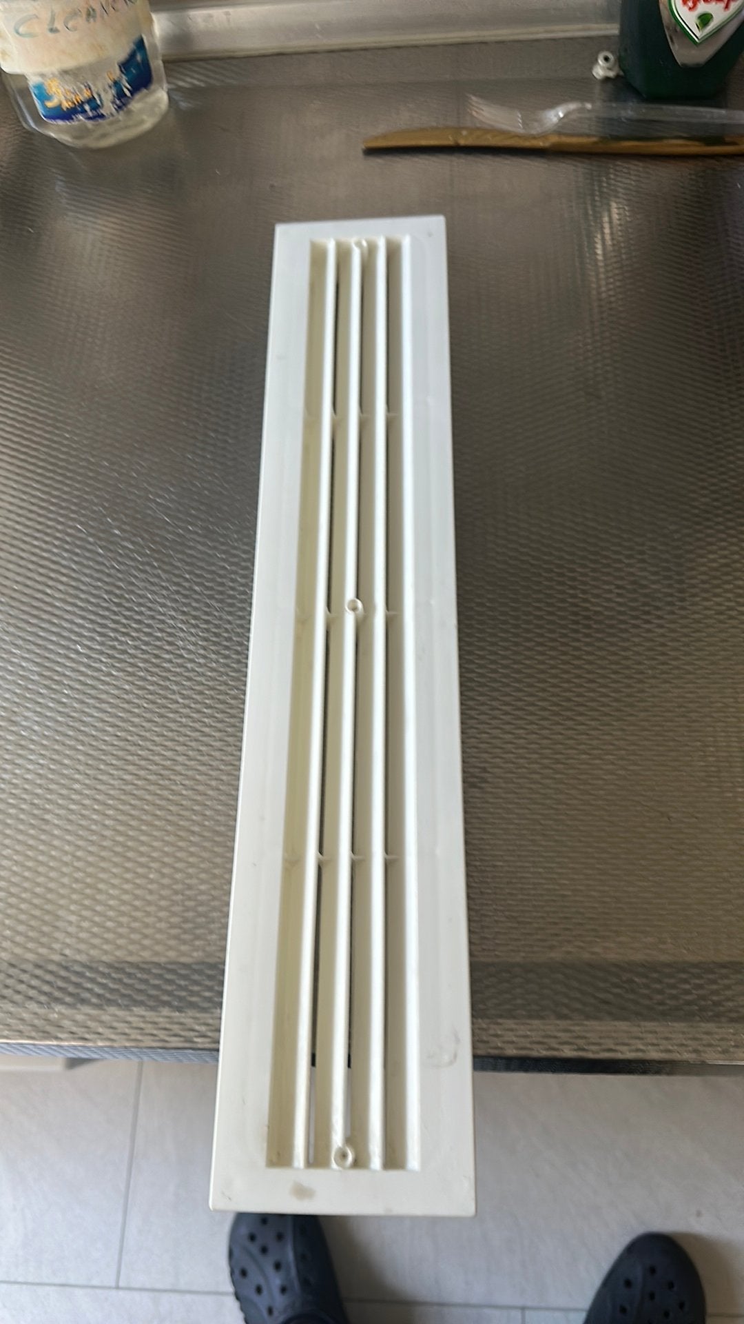 Rooster wit 45 cm lengte bij 3,5 cm breed, Ophalen of Verzenden, Zo goed als nieuw, Mdf, Plinten