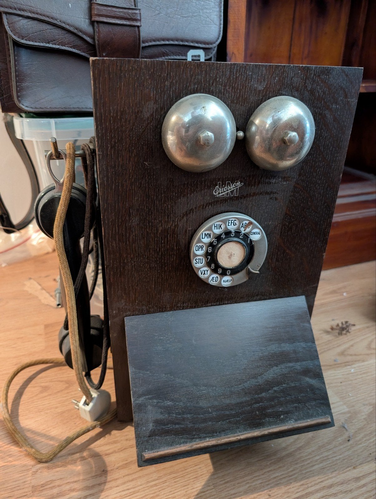 Antieke LM Ericsson wandtelefoon, circa 1930, Ophalen of Verzenden