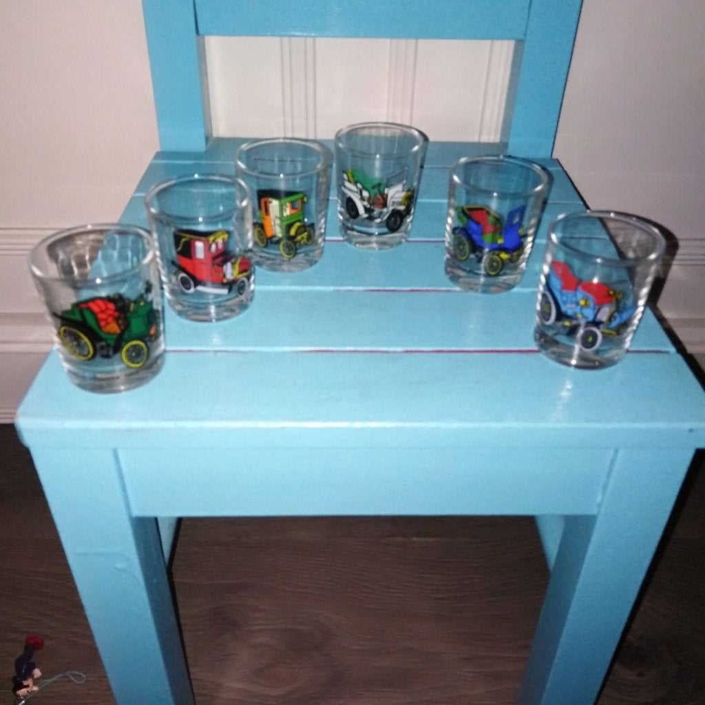 Vintage borrelglaasjes Oldtimers Caravelle set van 6 stuks, Ophalen, Zo goed als nieuw, Borrel- of Shotglas