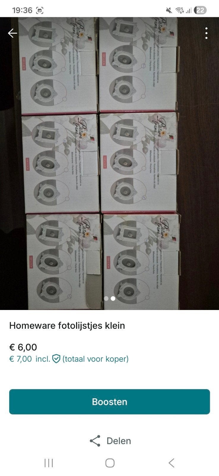 Kleine fotolijstjes om zelf te beschilderen, Overige materialen, Handgemaakt, Nieuw, Ophalen of Verzenden