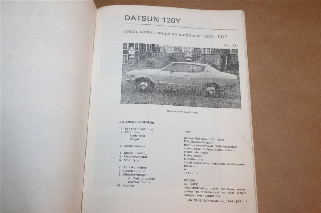 Datsun 120Y — Olyslager Autotechnisch Handboek 1974-1977, Ophalen of Verzenden
