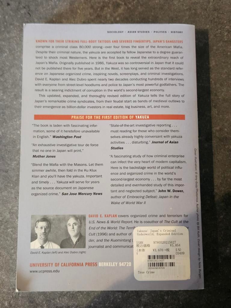 Boek Yakuza Japan's criminal underworld, Gelezen, David Kaplan Alec Dubro, Overige wetenschappen, Ophalen of Verzenden