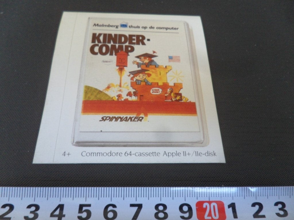 sticker malmberg thuis op de computer - kindercomp spinnaker, Verzamelen, Ophalen of Verzenden, Zo goed als nieuw