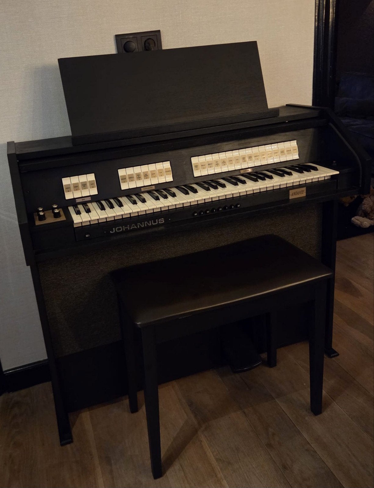 Z.G.A.N. Johannus orgel ZWART, Ophalen, Zo goed als nieuw, 1 klavier, Orgel