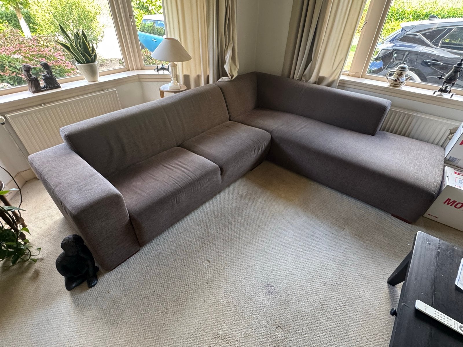 Ruime hoekbank 270x230x70 cm, 90 cm diep, Huis en Inrichting, Ophalen, 250 tot 300 cm, Gebruikt, Hoekbank