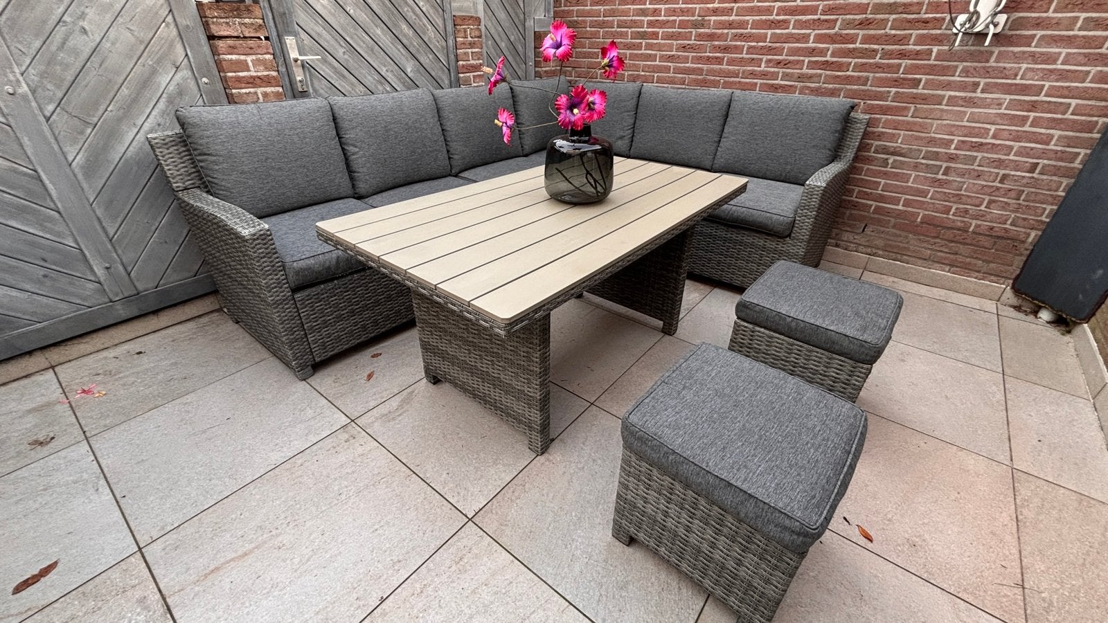 Loungeset diningset tuinset, Ophalen, Meer dan 8 zitplaatsen, Zo goed als nieuw, Wicker