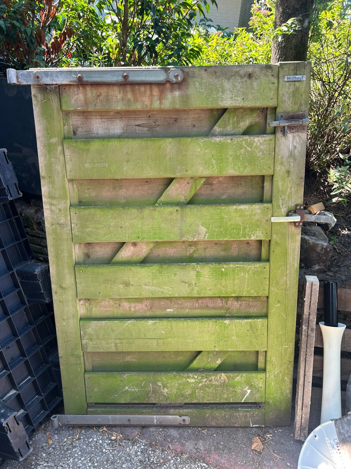 houten tuinpoort, Ophalen, 1 tot 2 meter, Minder dan 3 meter, Zo goed als nieuw