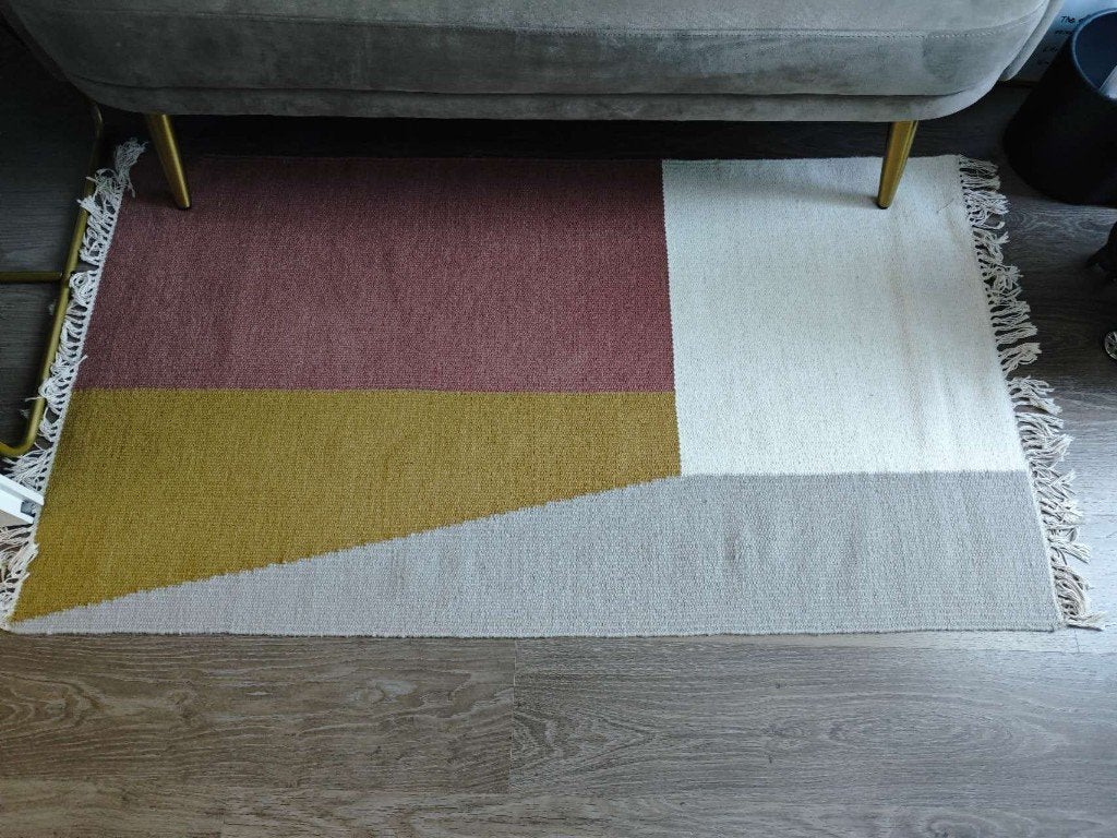 Ferm Living Kelim Borders vloerkleed   80*140, Ophalen of Verzenden, Rechthoekig, 100 tot 150 cm, 50 tot 100 cm