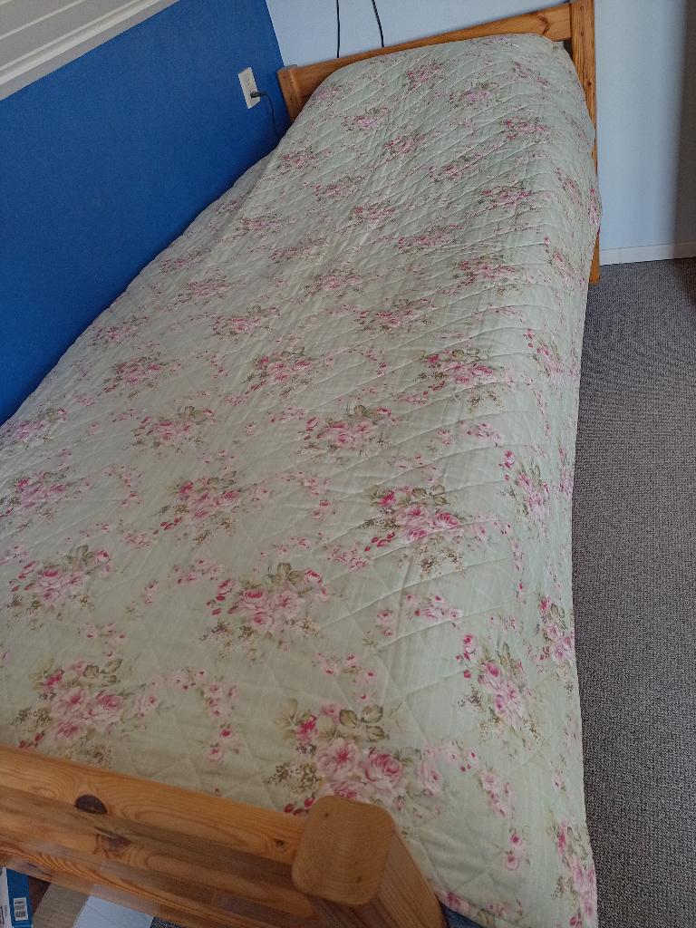 1 pers. sprei Clayre en Eef licht-groen met bloemetjes, Ophalen of Verzenden, Gebruikt, Eenpersoons, Overige typen