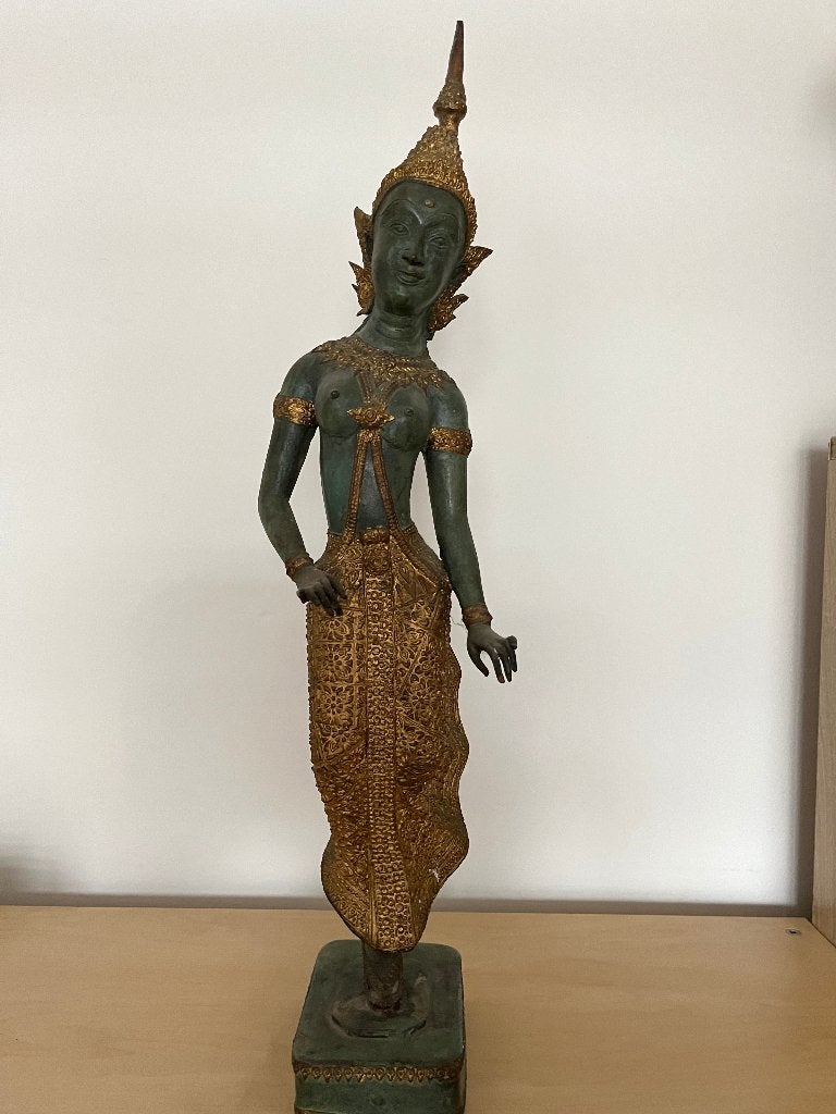 beelden, Antiek en Kunst, Kunst | Beelden en Houtsnijwerken, Ophalen of Verzenden, Brons, 20 - 50 cm, Op sokkel