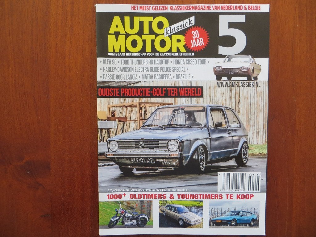 Auto Motor Klassiek 5 2016 VW Golf, Alfa 90, Matra Bagheera, Ophalen of Verzenden, Nieuw, Volkswagen