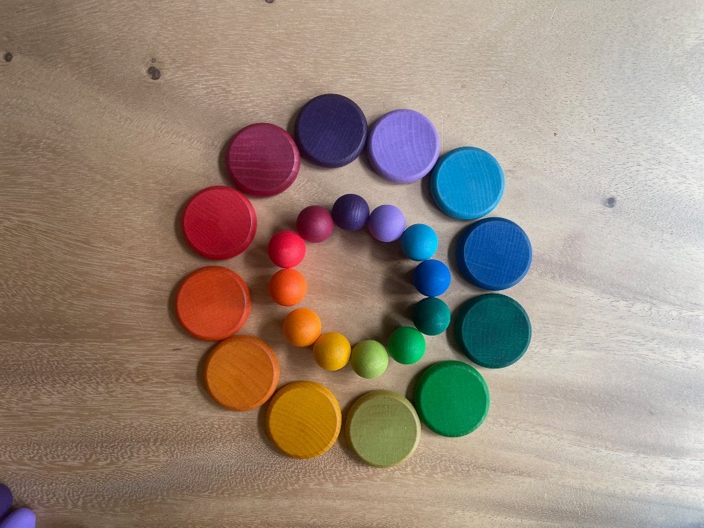 Grapat 24x regenboog: 12x munten en 12x paddestoelen, NL, Nieuw, Ophalen of Verzenden, Info@handmadebycharlie.nl