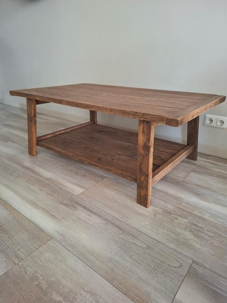 Landelijke Salontafel, Huis en Inrichting, Ophalen, 100 tot 150 cm, 50 tot 100 cm, Zo goed als nieuw