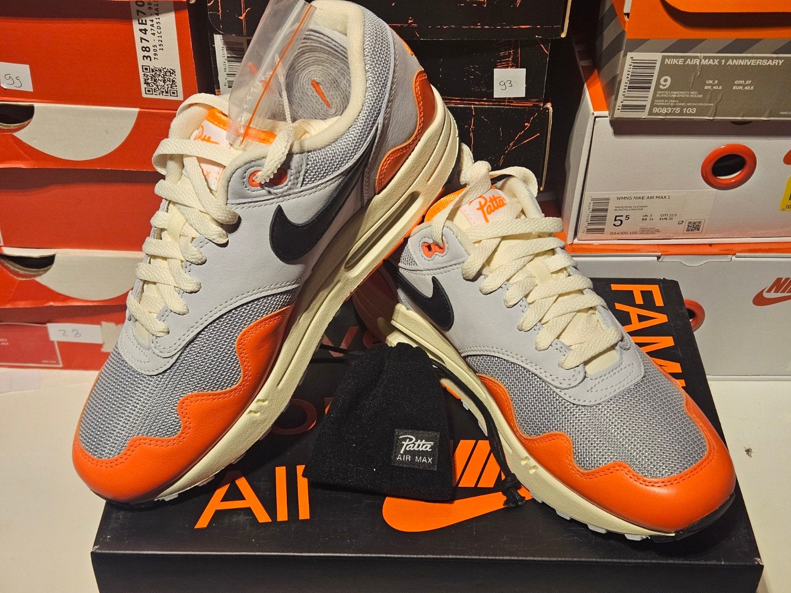 Nike air max 1 patta hyper crimson ds maat 44 en42.5, Ophalen of Verzenden, Nieuw, Overige kleuren