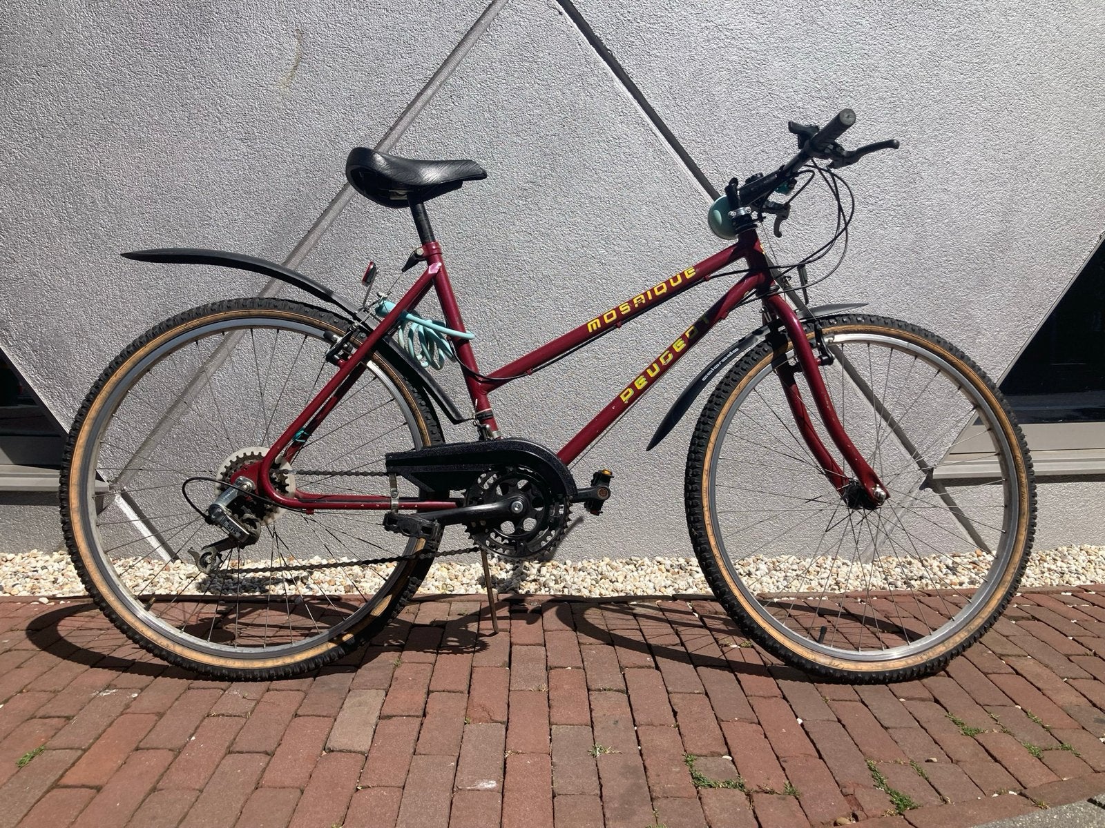 Peugeot Mosaique mountainbike, bordeaux-rood, 18 versn., Gebruikt, 26 inch, 15 tot 20 versnellingen, 50 tot 53 cm