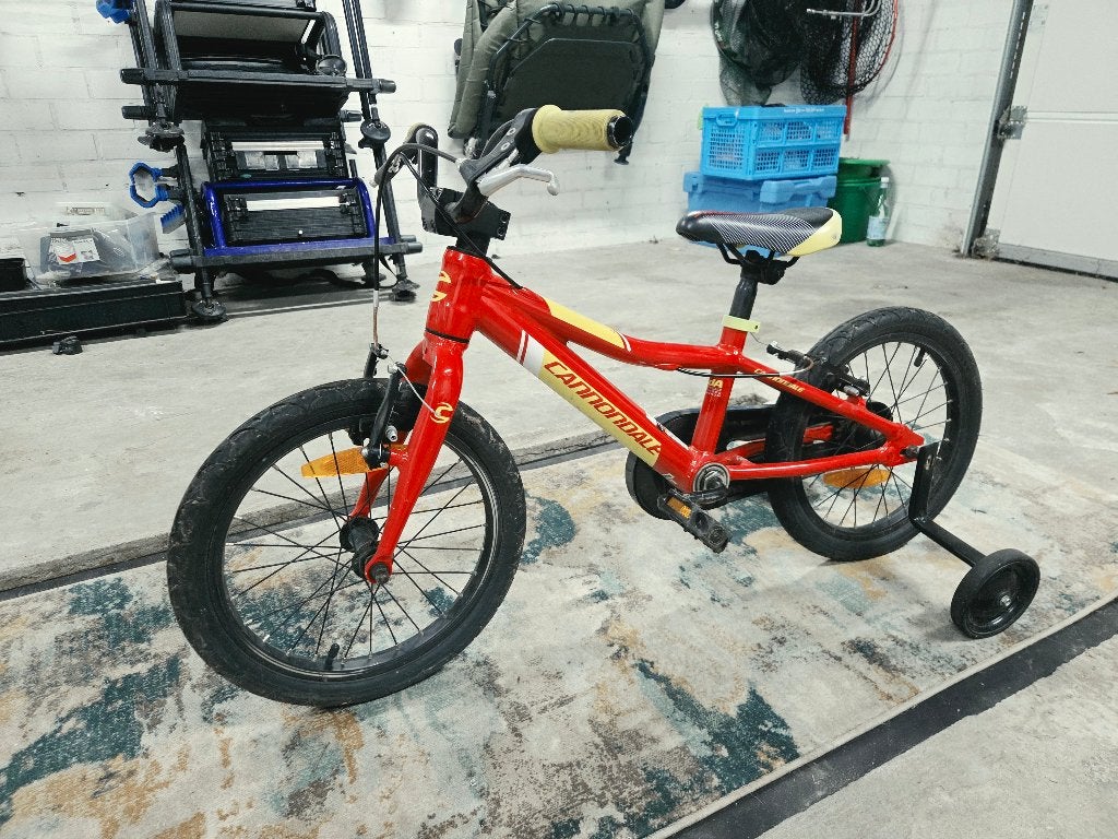 Cannondale kinder fiets 16 inch wielen, Zijwieltjes, Velgrem, Ophalen, Overige merken